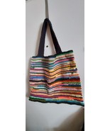 Black Trim Market Bag, Unlined, 23 inches wide, 20 inches deep, 14 inch ... - $32.00