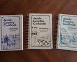 Lot 3x Amish Country Cookbook Volumes 1 2 3 Spiral Bound Das Dutchman Es... - £19.98 GBP