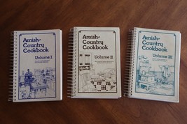 Lot 3x Amish Country Cookbook Volumes 1 2 3 Spiral Bound Das Dutchman Es... - £19.93 GBP