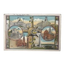 Vintage Postcard The Hub Old State House North Church Faneuil Museum Bos... - $4.93