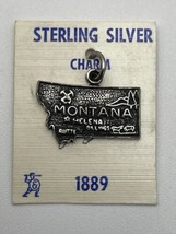 Vintage Sterling Silver New Old Stock Montana State Souvenir Charm USA .925 - £14.16 GBP