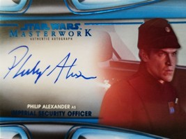 Star Wars Masterwork AUTOGRAPH CARD Imperial Security Officer BLUE 55/99... - $14.85