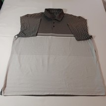 Walter Hagen Men's White & Gray Stripes Polo Shirt Short Sleeve Size 2XL image 9