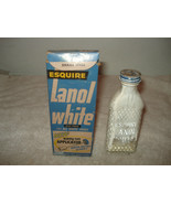 Vintage ESQUIRE Lanol White Shoe Polish Bottle Box - £10.11 GBP