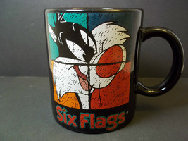 Souvenir coffee mug Six Flags SYLVESTER Looney Tunes 1998 10 oz - £6.03 GBP