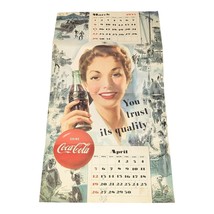 Vintage 1953 Coca Cola Calendar Military Nurse March/April Hospital Coke... - €67,88 EUR