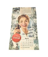 Vintage 1953 Coca Cola Calendar Military Nurse March/April Hospital Coke... - $77.59