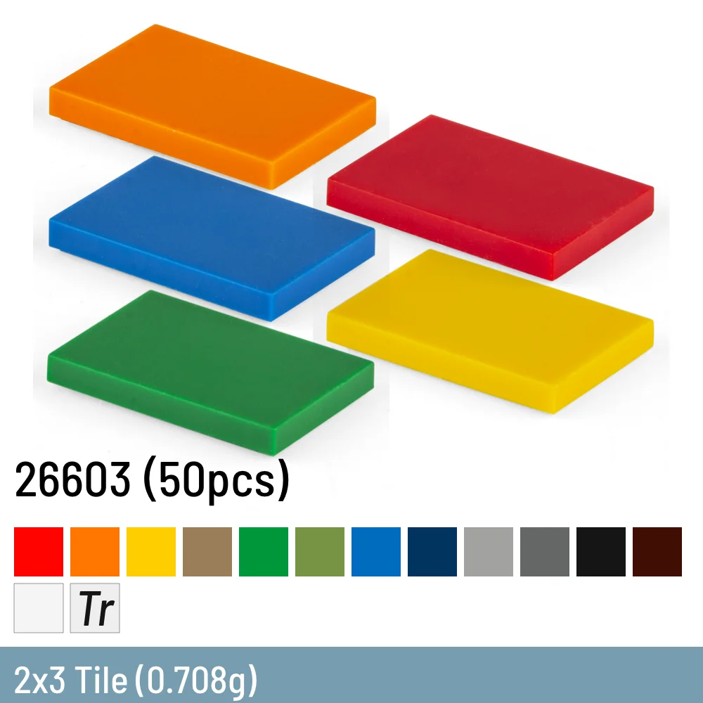 50 Pcs / Lot DIY Building Blocks Thin Digital Bricks 2x3 Tile Size Compatible - £14.11 GBP+