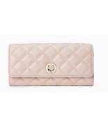 Kate Spade Natalia Large Quilted Turnlock Flap Continental Wallet Pink EUC - €46,75 EUR