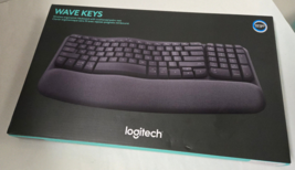 Logitech Ergo Series Wave Keys Wireless Bluetooth Keyboard Graphite Palm... - £35.66 GBP