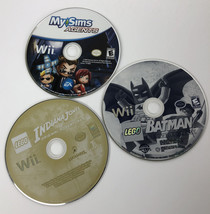 Lot of 3 Nintendo Wii Video Games Lego BATMAN / Indiana Jones - My Sims Agents - £22.44 GBP