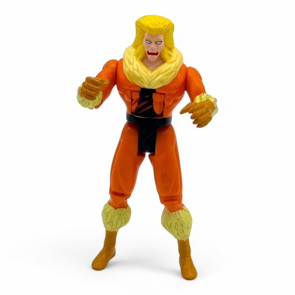 Marvel The Uncanny X-Men Sabretooth Action Figure Toy Biz 1993 5&quot; Poseab... - £6.44 GBP