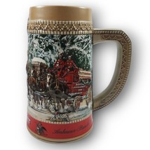 Anheuser Busch Budweiser Stein Beer Mug Bud Clydesdale &quot;C&quot; Series Vintage Vtg - £47.46 GBP