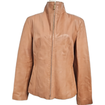 Cole Haan Women's Wing Collar  100% Lambskin Jacket sz 10 image 2