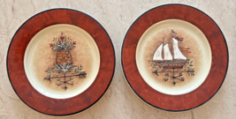 Susan Winget  Weathervane Set of 2 Salad Plates Home Collection for JC P... - $22.30 CAD