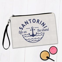 Santorini Life on the Strand : Gift Makeup Bag Beach Travel Souvenir Greece - £9.47 GBP