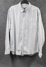 Urban Pipeline Shirt Mens Large Blue White Striped Long Sleeve Button Up... - $17.38