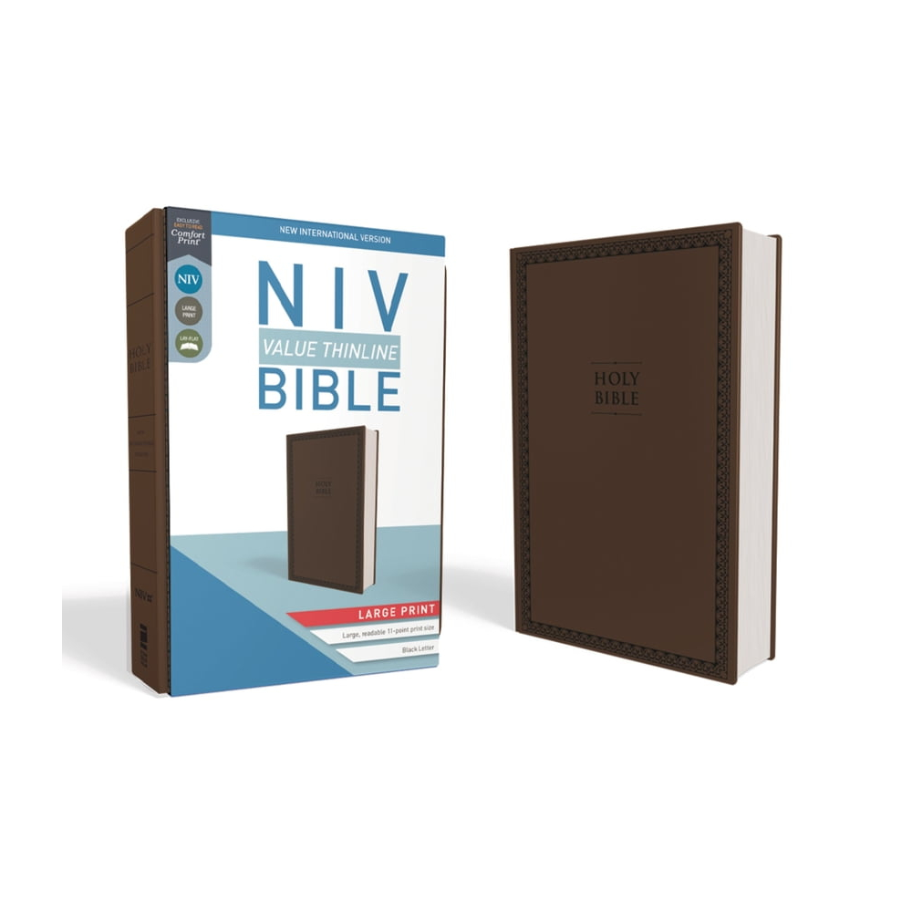 Zondervan Large Print Chocolate Leathersoft NIV Value Thinline Bible - $45.80