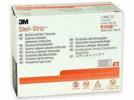 3M Steri-Strip Reinforced Skin Closures, 6mm x 100mm, 50 x 10 Strips (500) - £42.79 GBP