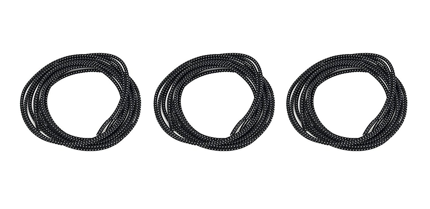 Elastic Shoelaces for Men, Women and Children (3-Pack Black)