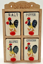 Vintage Retro Salt and Pepper Shakers Spice Set In Rack Thames Spice Set... - £19.57 GBP
