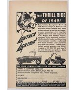 1949 Lowther Lightnin Scooter Advertisement Transportation Motorcycle F17K - $460.99 MXN
