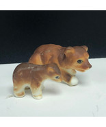 Bone China animal miniature figurine vintage grizzly kodiak bear cub mix... - £16.28 GBP