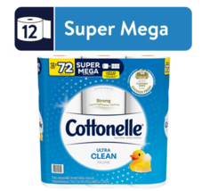 Cottonelle Ultra Clean Toilet Paper, 12 Super Mega Rolls(D0102HX4UIJ.) - £42.90 GBP