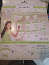 Personalized banner kit - amscan. Green/white - £7.71 GBP