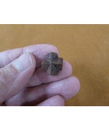 (CR593-108) 5/8&quot; Fairy Stone CHRISTIAN CROSS oiled Staurolite Crystal MA... - $16.99