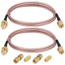 Sma Antenna Cable Rg316 Coaxial Cable 2-Pack 12Inch Sma Female To Sma Ma... - £15.75 GBP