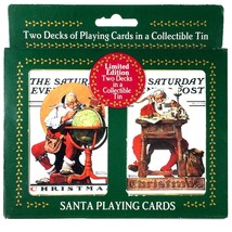 Norman Rockwell Christmas Saturday Evening Post Two Deck Playing Cards - NEW ! - £14.91 GBP