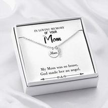 Express Your Love Gifts Mom Remembrance Necklace Brave Mom White Mother Memorial - £36.14 GBP