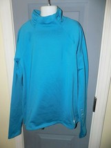 Under Armour Fitted Long Sleeve Cold Gear Turquoise Shirt Size Youth L Girl's - £14.00 GBP