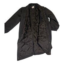 Lacoste LIVE Unisex Long Coach Jacket Black Logo Print Size M New Without Tags image 6