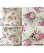 Shabby Pink &amp; White Decorative Throw Pillow Rhinestone Pearl Cottage Chi... - £39.08 GBP
