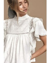 LARGE Free People Le Femme Tee in Ivory BNWTS - £31.38 GBP