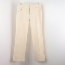 tyler. Women&#39;s 4 Beige Straight Leg Cotton Twill Ankle Trouser Pants - $16.00
