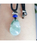 Natural jade happiness Hulu pendant necklace Adjustable Rope - £26.60 GBP