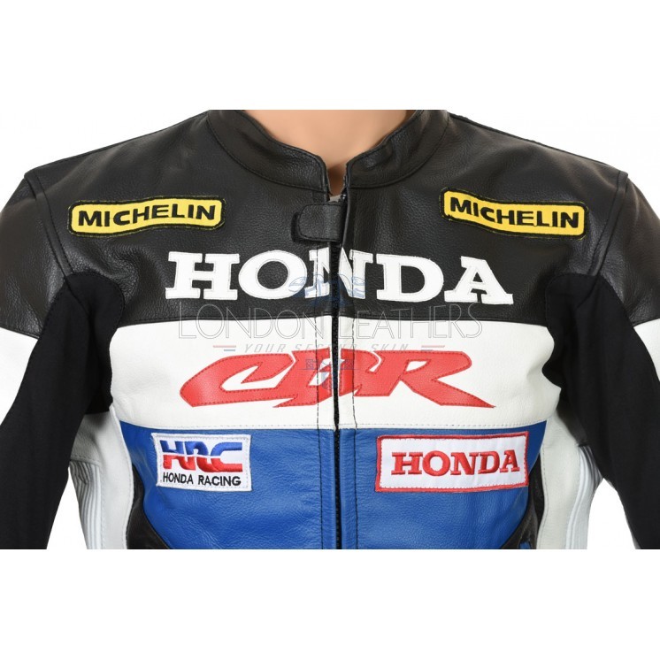 Honda CBR Racing Motorbike Leather Jacket In Cow hide/ 5 Protection ...