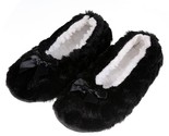 T winter woman cotton slippers slip on warm shoes non slip home slippers bow pearl thumb155 crop