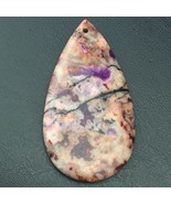 Jasper Pendant Stone Purple Teardrop Cut Polished Drilled Multicolor Pin... - £9.73 GBP