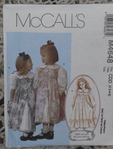 McCalls Pattern 4648 Girls Dress and Pinafore Size 2-3-4-5 Uncut Ruffles &amp; Lace - £5.97 GBP