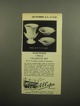 1960 A.S. Cooper Wedgwood 3 piece Cigarette Set Advertisement - £11.87 GBP