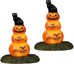 Lemax Spooky Town #24939 CAT AND PUMPKIN Lighted Figurine NEW Battery Powered - £12.01 GBP