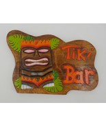 11X16 PAINTED WOOD TIKI BAR WALL HANGING TOTEM FACE HAWAIIAN LUAU PARTY ... - £15.87 GBP