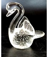 Vintage Solid Crystal Winged Swan Paperweight 4&quot; Tall - $24.74