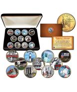 NEW YORK STATE COLLECTION Colorized NY Quarters US 11-Coin Set Gold Plat... - $68.95 CAD