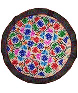 Kashmiri Kishida embroidery round table top/tapestry| Wall Hanging table... - $27.71