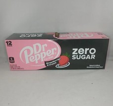 Dr Pepper Strawberries and Cream Zero Sugar  12pk Case - Full Unopened 12 Pack - £11.55 GBP